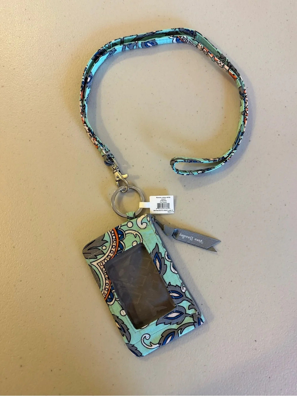 Vera Bradley Lanyard/Card Wallet in “Fan Flowers” Pattern (Now Retired) - *NWT*